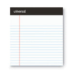 Premium Ruled Writing Pads With Heavy-Duty Back, Narrow Rule, Black Headband, 50 White 5 X 8 Sheets, 6/pack