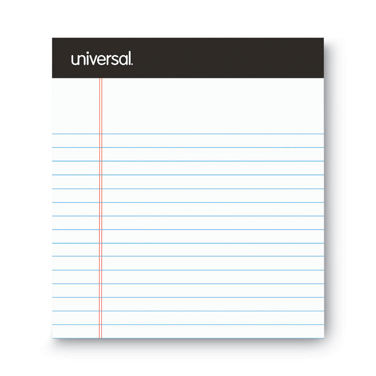 Premium Ruled Writing Pads With Heavy-Duty Back, Narrow Rule, Black Headband, 50 White 5 X 8 Sheets, 6/pack