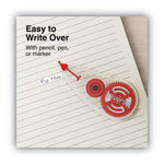 Correction Tape Dispenser, Non-Refillable, White Applicator, 0.2" x 315", 6/Pack