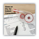 Side-Application Correction Tape, Transparent Red Applicator, 0.2" x 393", 6/Pack