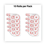Side-Application Correction Tape, Non-Refillable, Transparent Gray/Red Applicator, 0.2" x 393", 10/Pack
