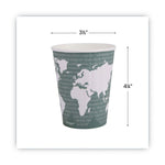 World Art Renewable and Compostable Insulated Hot Cups, 12 oz, Paper, Brown/White, 40/Pack, 15 Packs/Carton