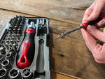 Apollo Tools 55-Piece Metric Tool Set, Black/Red (DT5024)