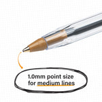 BIC Cristal Ballpoint Pens, Medium Point, Red Ink, Dozen (10128/MS11RD)