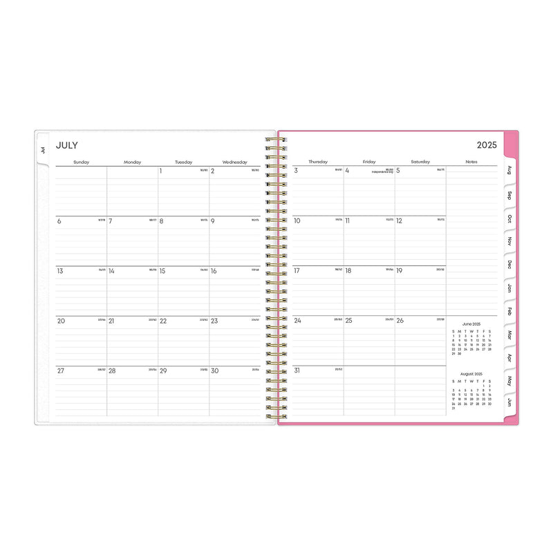 2025-2026 Blue Sky Roosevelt 8.5" x 11" Academic Year Weekly & Monthly Planner, Plastic Cover, Multicolored (128691-A26)