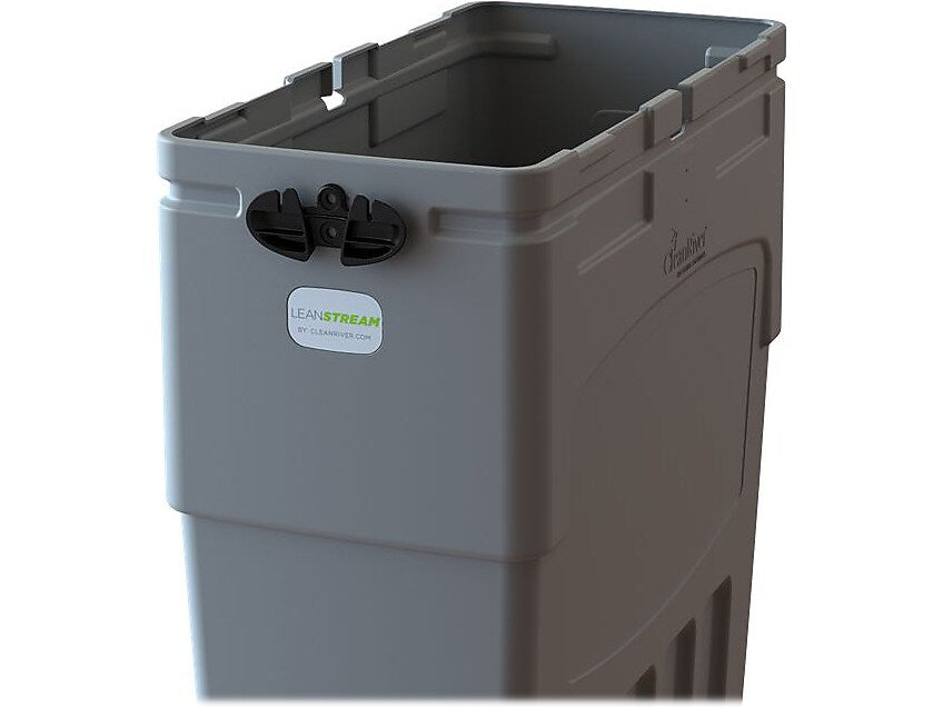 CleanRiver LeanStream Plastic Single-Stream Compost Station, 23 Gallon, Gray (LS1B-009)