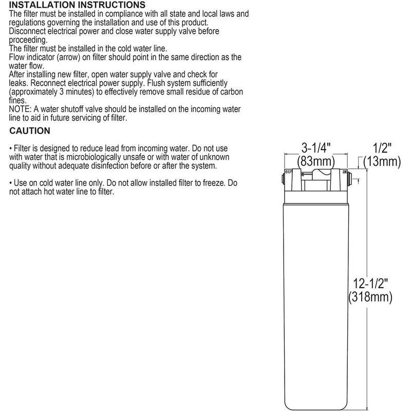 Elkay WaterSentry Plus Replacement Filter Cartridge for Elkay Water Dispenser Systems (ERF750)