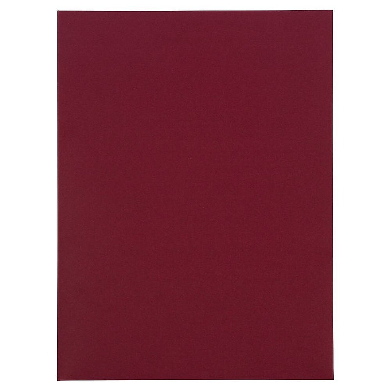 JAM Paper Linen 2 Pocket Cardstock Presentation Folder, Burgundy Linen, 100/Box (35113B)