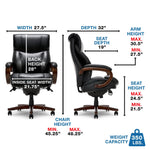 La-Z-Boy Trafford Ergonomic Bonded Leather Swivel Executive Chair, Black (45782A)