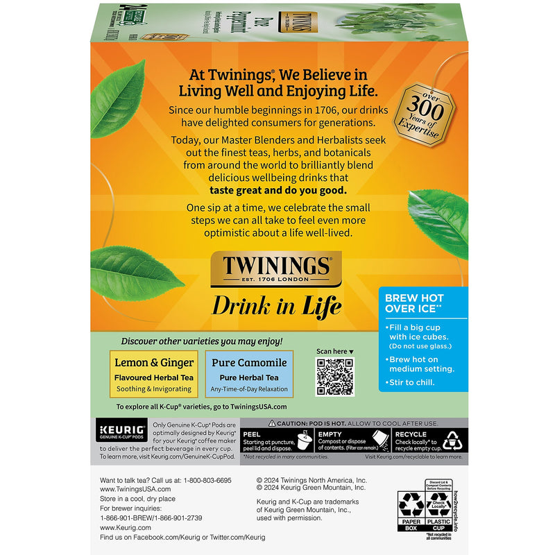 Twinings Pure Peppermint Herbal Tea, Keurig® K-Cup® Pods, 24/Box (TNA85813)