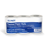 Iconex Thermal Cash Register Paper Rolls, 2 1/4" x 85', BPA Free, 3 Rolls/Pack (9078-0076)
