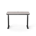VersaDesk PowerLift 48"W Electric Rectangular Adjustable Standing Desk, Gray/Black (PLSDR4830-BG-APP)