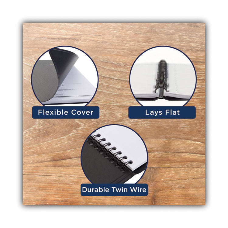 Recycled Monthly Planner with Perforated Memo Section, 8.75 x 7, Black Cover, 12-Month (Jan to Dec): 2025