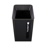 Sustain Decorative Refuse with Recycling Lid, 23 gal, Metal/Plastic, Black