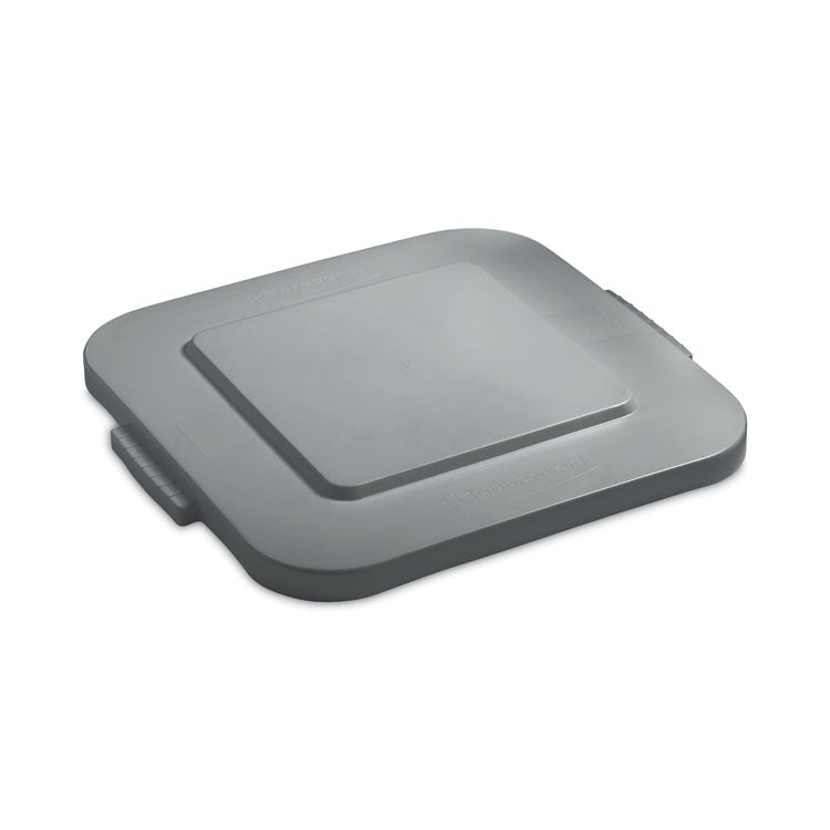 Square Brute Lid, 24w X 24d X 2.2h, Gray, 4/carton