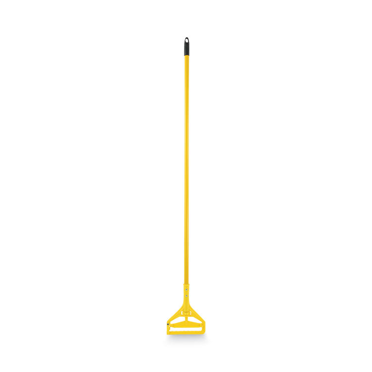 Quick Change Side-Latch Plastic Mop Head Handle, 60" Aluminum Handle, Yellow