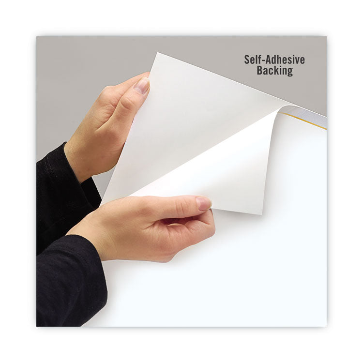 Wallmates Self-Adhesive Dry Erase Writing/planning Surface, 36 X 24, White/gray/orange Sheets, Undated