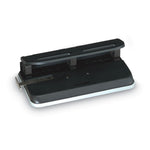 24-Sheet Easy Touch Two- To Seven-Hole Precision-Pin Punch, 9/32" Holes, Black