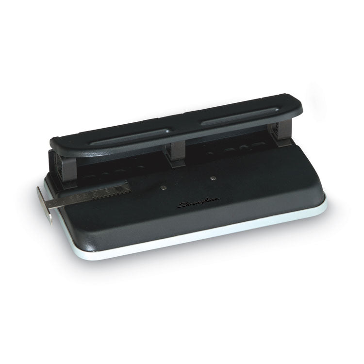 24-Sheet Easy Touch Two- To Seven-Hole Precision-Pin Punch, 9/32" Holes, Black