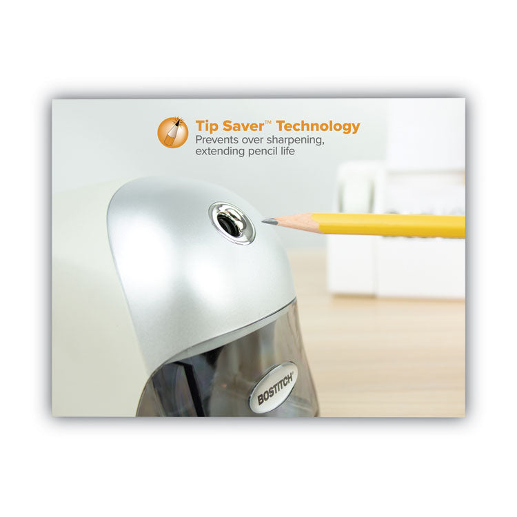 Quietsharp Executive Electric Pencil Sharpener, Ac-Powered, 4 X 7.5 X 5, Gray