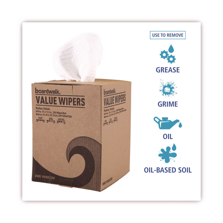 DRC Wipers, Centerpull, 10 x 11.5, White, 200/Carton