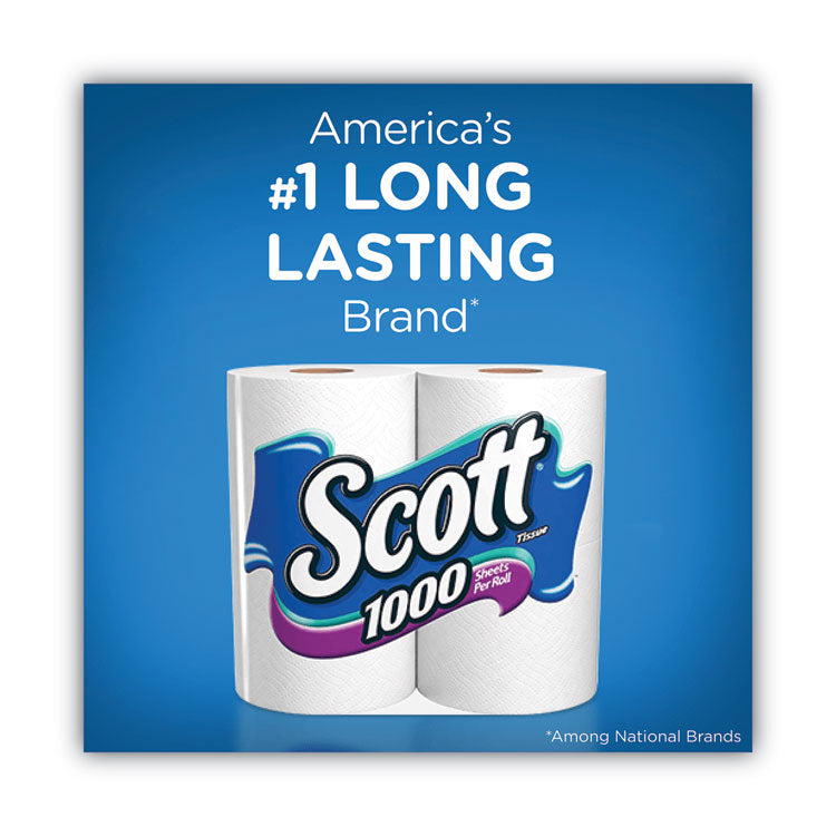 Toilet Paper, Septic Safe, 1-Ply, White, 1,000 Sheets/Roll, 12 Rolls/Pack, 4 Pack/Carton