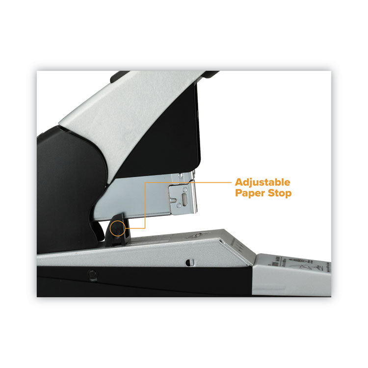 Auto 180 Xtreme Duty Automatic Stapler, 180-Sheet Capacity, Silver/black