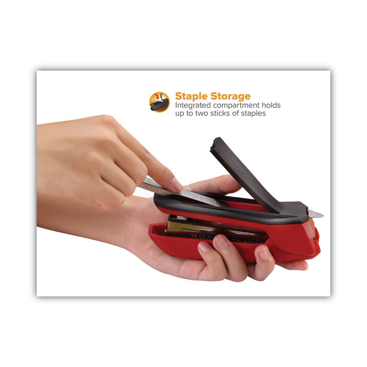 Ascend Stapler, 20-Sheet Capacity, Red