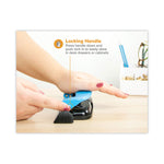 12-Sheet Ez Squeeze Three-Hole Punch, 9/32" Holes, Blue/black
