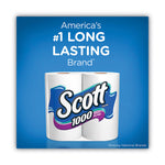 1000 Bathroom Tissue, Septic Safe, 1-Ply, White, 1,000 Sheet/Roll, 20/Pack