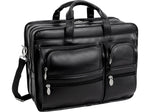 McKlein CLINTON Leather Briefcase, Laptop Compatible, Brown (88444)