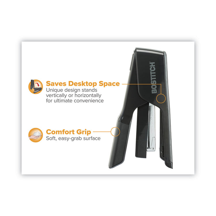 Ez Squeeze 40 Stapler, 40-Sheet Capacity, Black