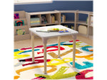 Flash Furniture Bright Beginnings Hercules Square Table, 24" x 24", Height Adjustable, White/Beech (MK-ME088024-GG)