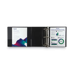 Nonstick D-Ring View Binder, 3 Rings, 6" Capacity, 11 X 8.5, Black
