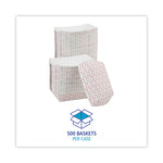 Paper Food Baskets, 2.5 Lb Capacity, Red/white, 500/carton