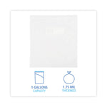 Reclosable Food Storage Bags, Gallon, 10.5" x 11", Clear, 250/Box