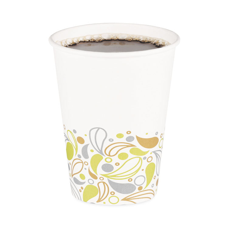 Deerfield Printed Paper Hot Cups, 12 oz, 50/Sleeve, 20 Sleeves/Carton
