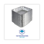 Aluminum Steam Table Pans, Half-Size Deep, 400 Gauge, 2.56" Deep, 10.38 x 12.75, 100/Carton