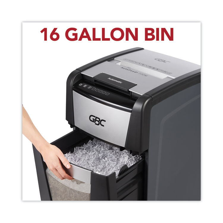 Autofeed+ 300X Super Cross-Cut Office Shredder, 300 Auto/10 Manual Sheet Capacity