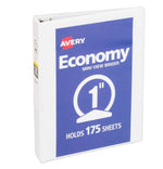 Avery 1" 3-Ring Mini Binders, White (05806)