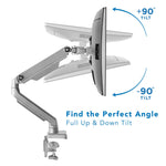 Mount-It! Dual Monitor Mount Arm with 2 USB Ports (MI-2762)