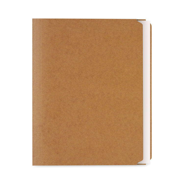 Reinforced Kraft Top Tab File Folders, Straight Tabs, Letter Size, 0.75" Expansion, Brown, 100/Box