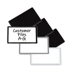 Slap-Stick Magnetic Label Holders, Side Load, 4.25 X 2.5, Black, 10/pack
