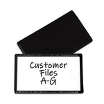 Slap-Stick Magnetic Label Holders, Side Load, 4.25 X 2.5, Black, 10/pack