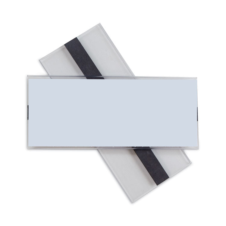 Clear Magnetic Label Holders, Side Load, 6 x 2.5, 10/Pack