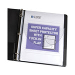 Super Capacity Sheet Protectors with Tuck-In Flap, Super Heavy-Duty, Side: 3-Hole Punched, 8.5 x 11 Insert, Clear, 10/Pack