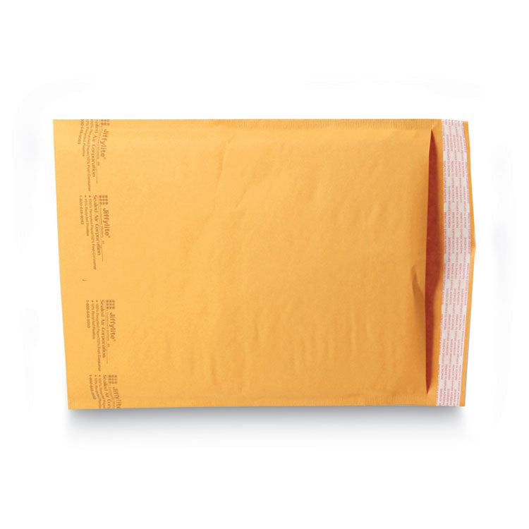 Jiffylite Self-Seal Bubble Mailer, #4, Barrier Bubble Air Cell Cushion, Self-Adhesive Closure, 9.5 x 14.5, Brown Kraft,100/CT