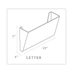 Wall File, 3 Sections, Letter Size, 13" x 4" x 14", Clear, 3/Set
