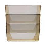 Wall File, 3 Sections, Legal Size, 16" x 4" x 14", Smoke, 3/Set