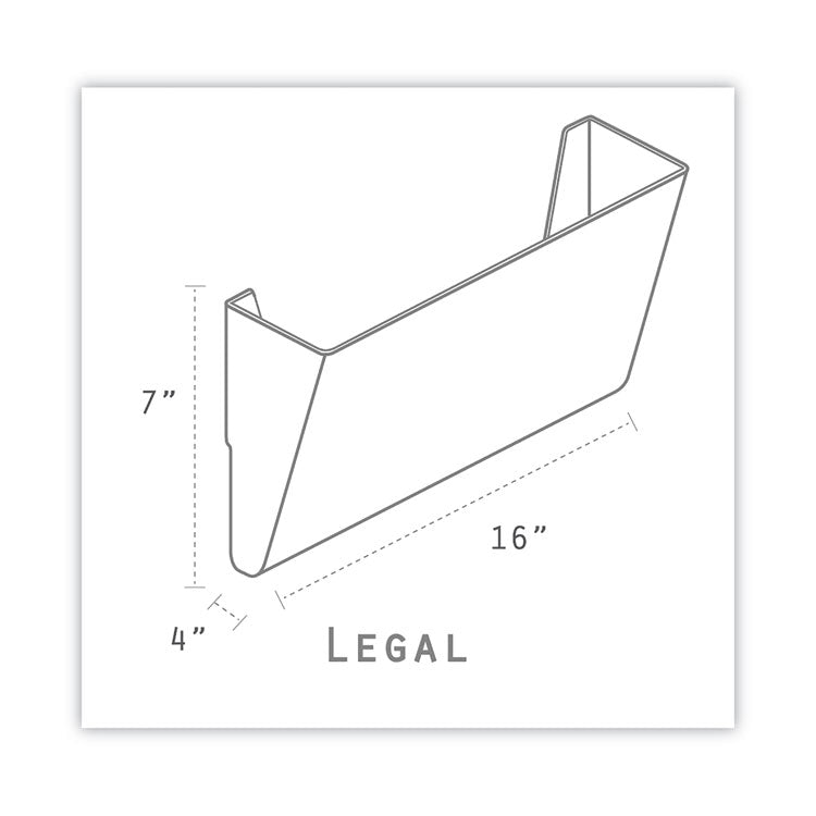Unbreakable Magnetic Wall File, Legal/Letter Size, 16" x 4" x 7", Clear